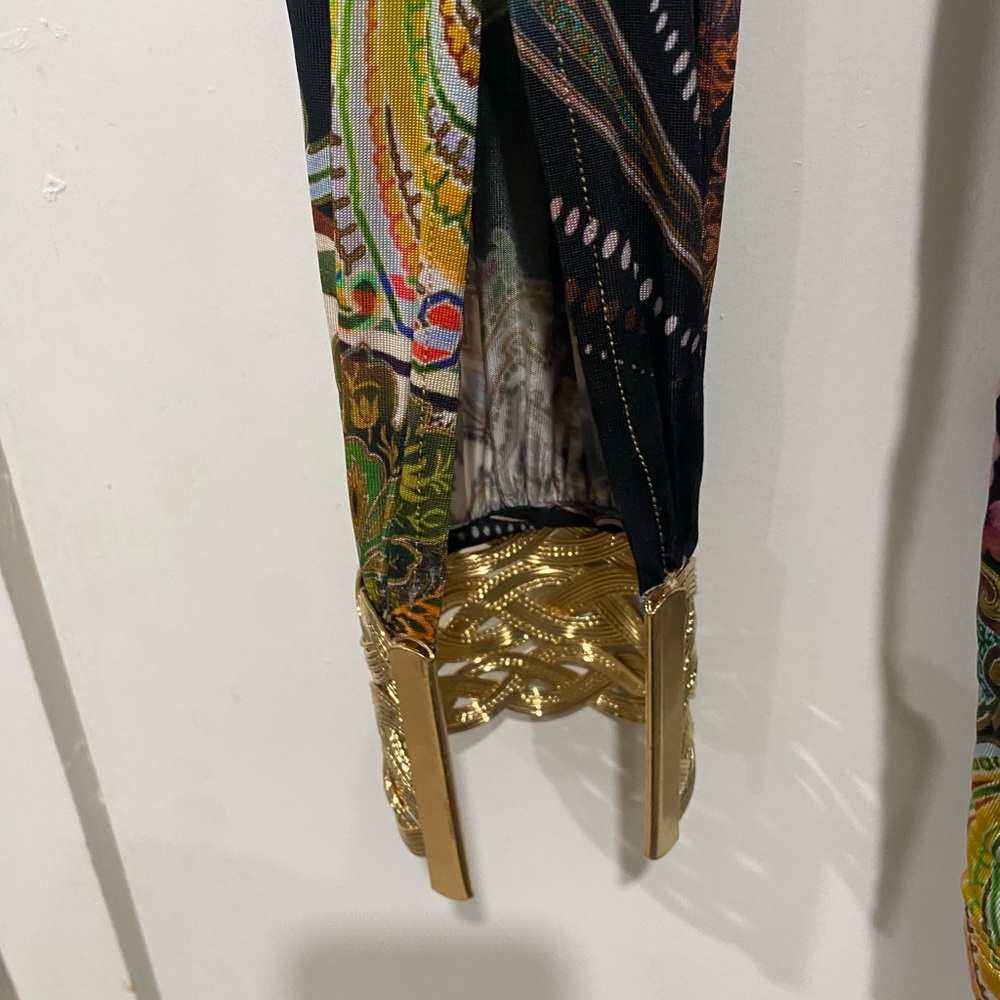 Sky Dress women’s large Mini multicolored floral cuff Bodycon long sleeves - Picture 10 of 14